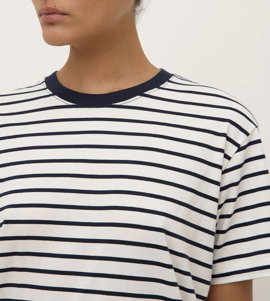 Assembly Label | Leony Stripe Tee | True Navy/ Antique White