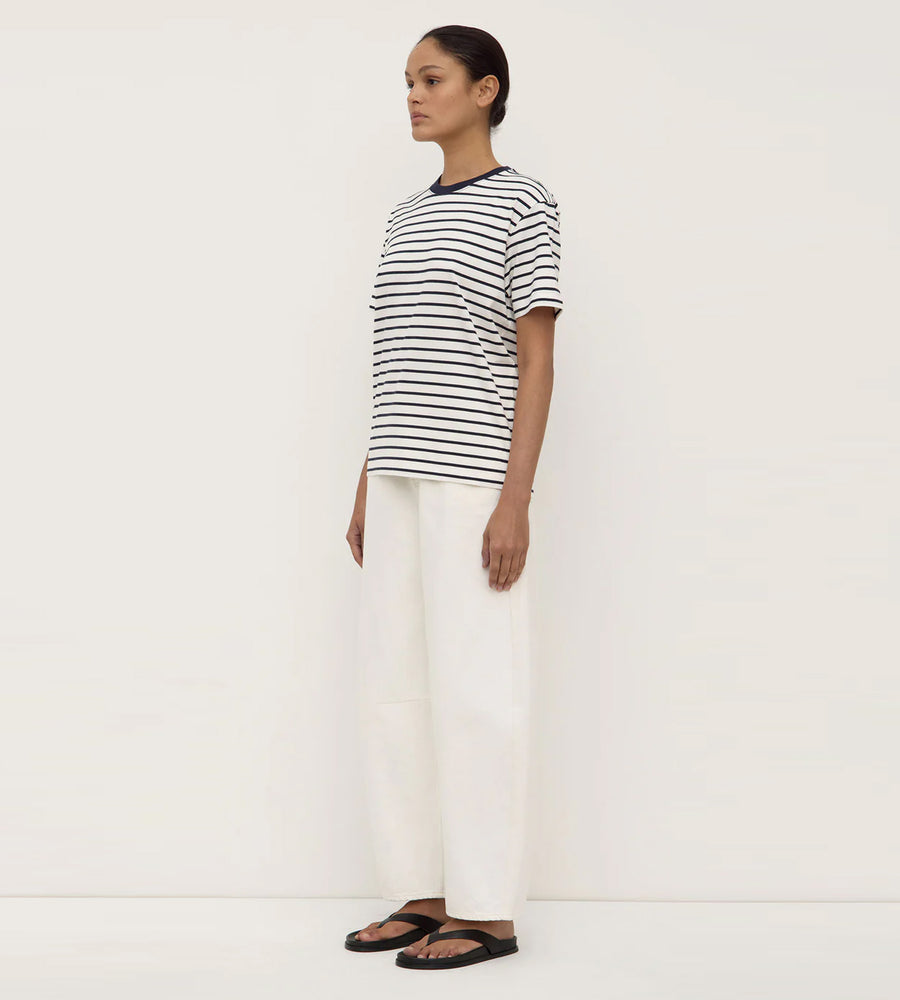 Assembly Label | Leony Stripe Tee | True Navy/ Antique White