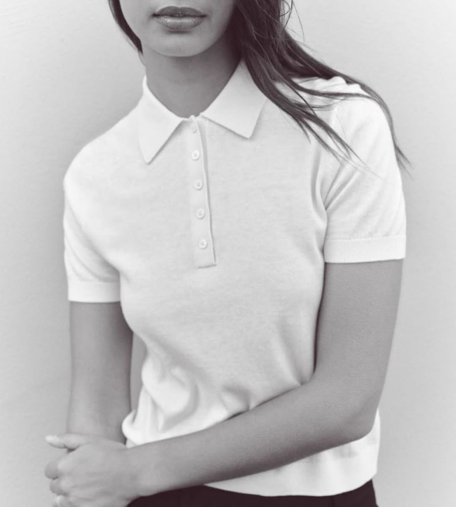 Assembly Label | Sloane Cotton Cashmere Polo | Cream