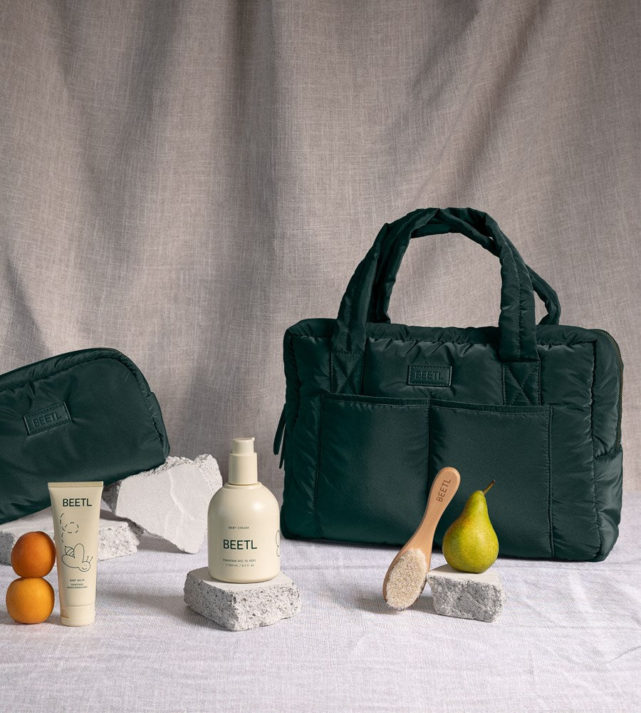 Beetl | Maternity Bag - Toiletry Bag & Changing Mat | Emerald