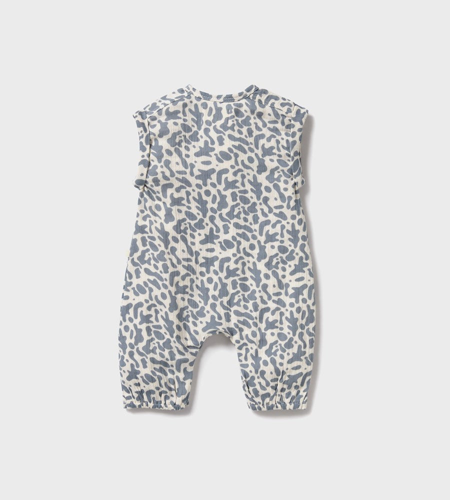 Wilson & Frenchy | Organic Crinkle Growsuit | Blue Coral