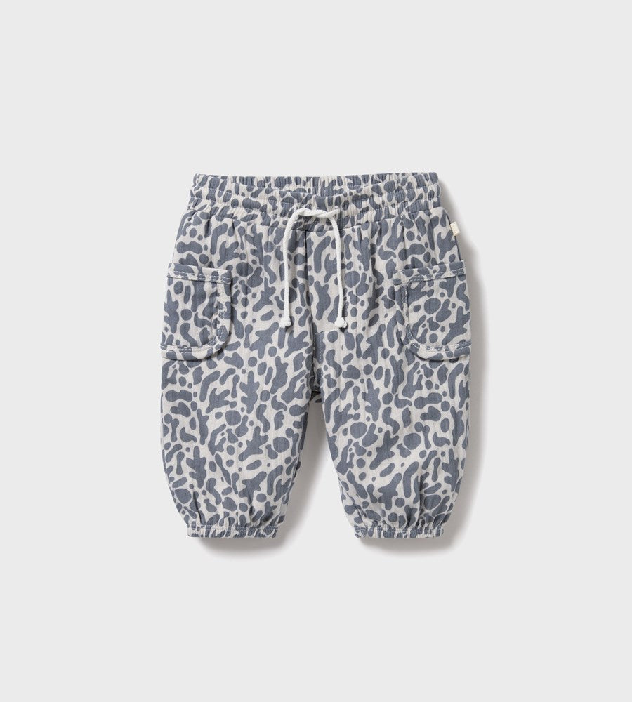 Wilson & Frenchy | Organic Crinkle Pant | Blue Coral