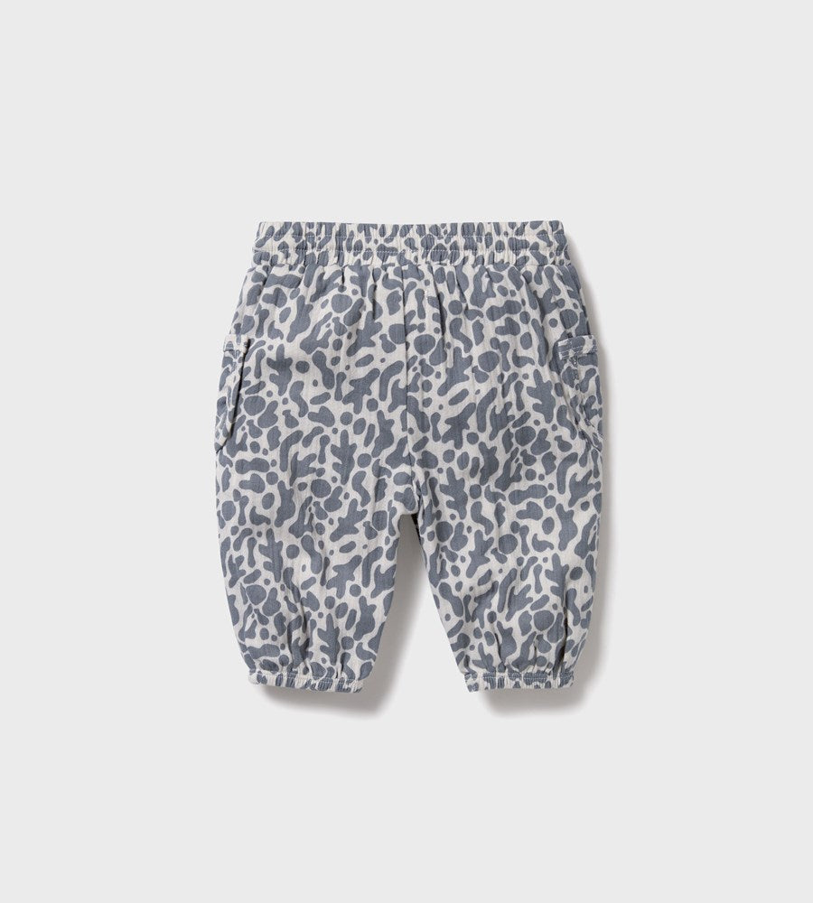 Wilson & Frenchy | Organic Crinkle Pant | Blue Coral