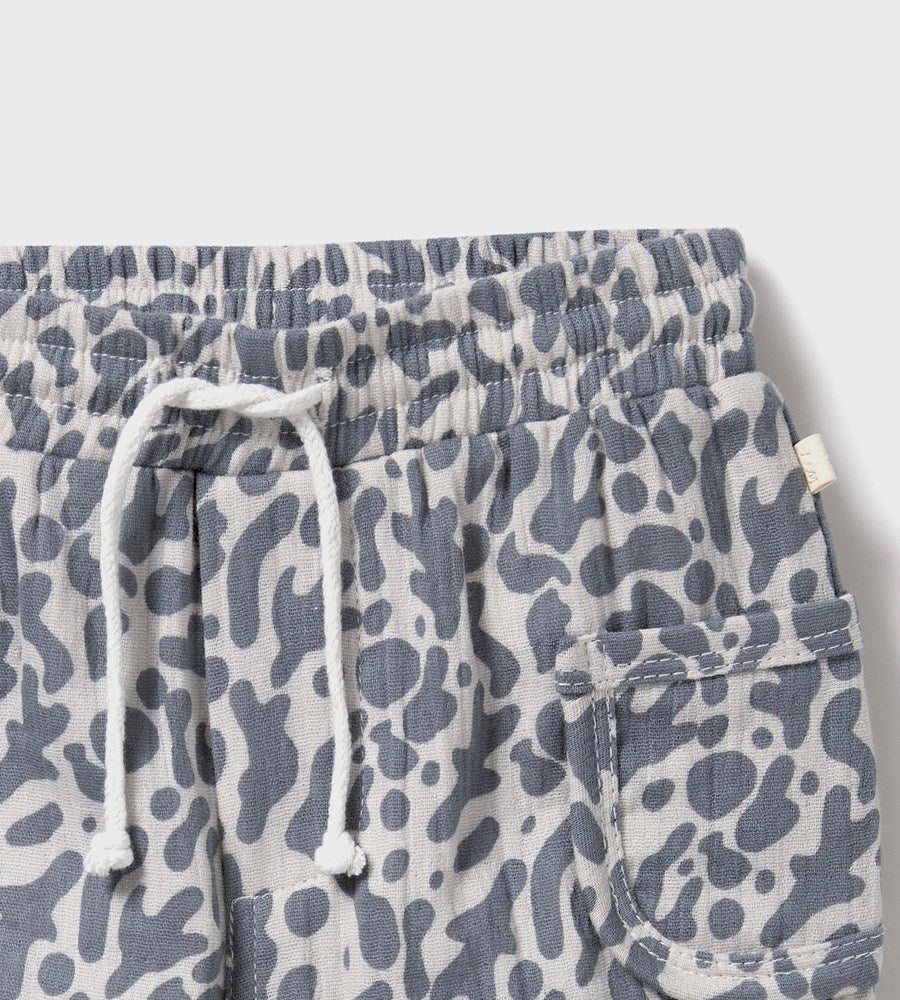 Wilson & Frenchy | Organic Crinkle Pant | Blue Coral