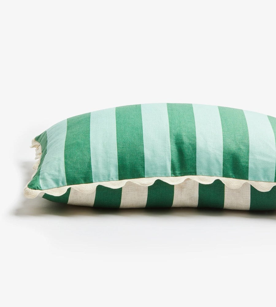 Bonnie and Neil | Bold Stripe Verde Cushion | 60x40cm