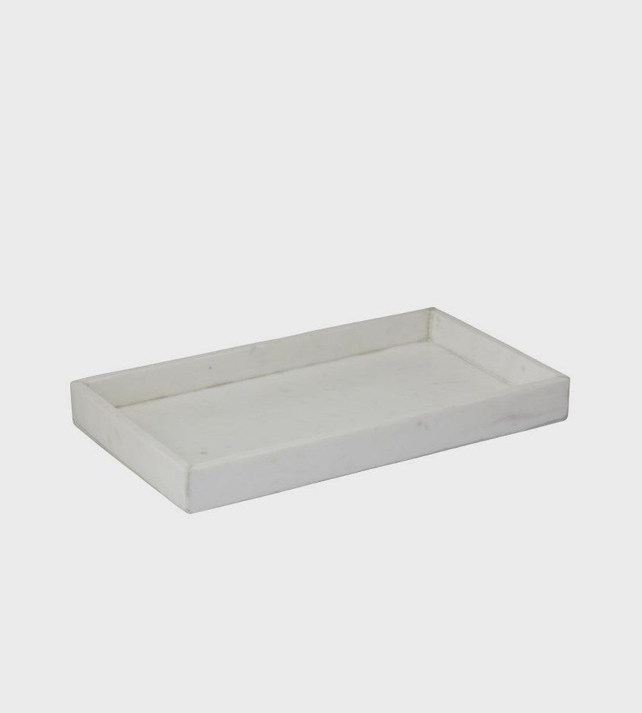 Rectangular concrete tray on a white background