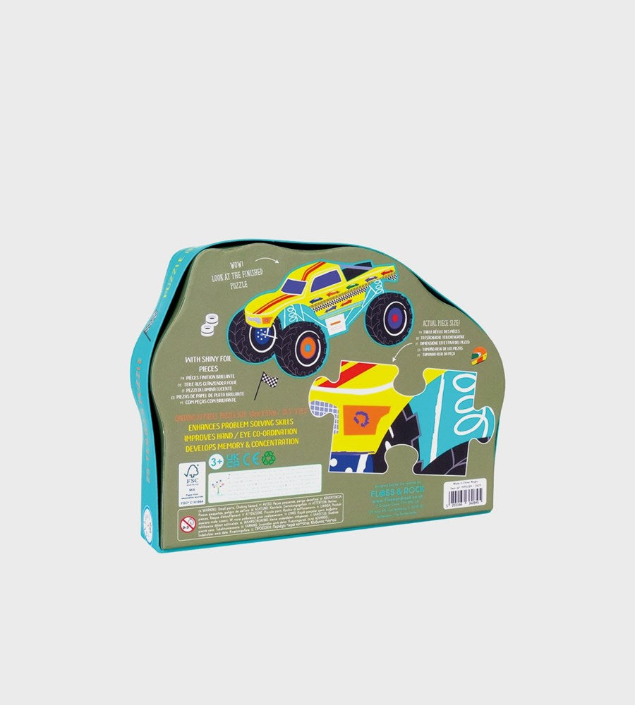 Cars | 20 Piece Monster Truck Shaped Puzzle in Shaped Box