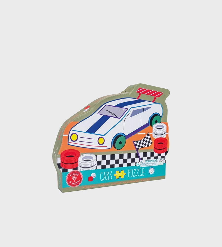 Cars | 40 Piece Racing Car Shaped Puzzle in Shaped Box