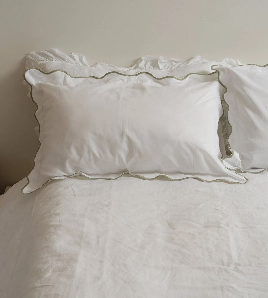 Home Lab | Celine Pillowcase Pair | Sage