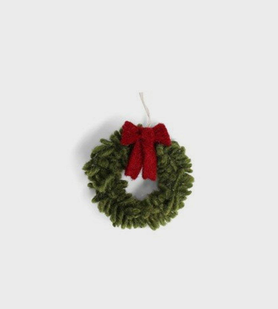 Christmas Decoration | Mini Wreath with Red Bow