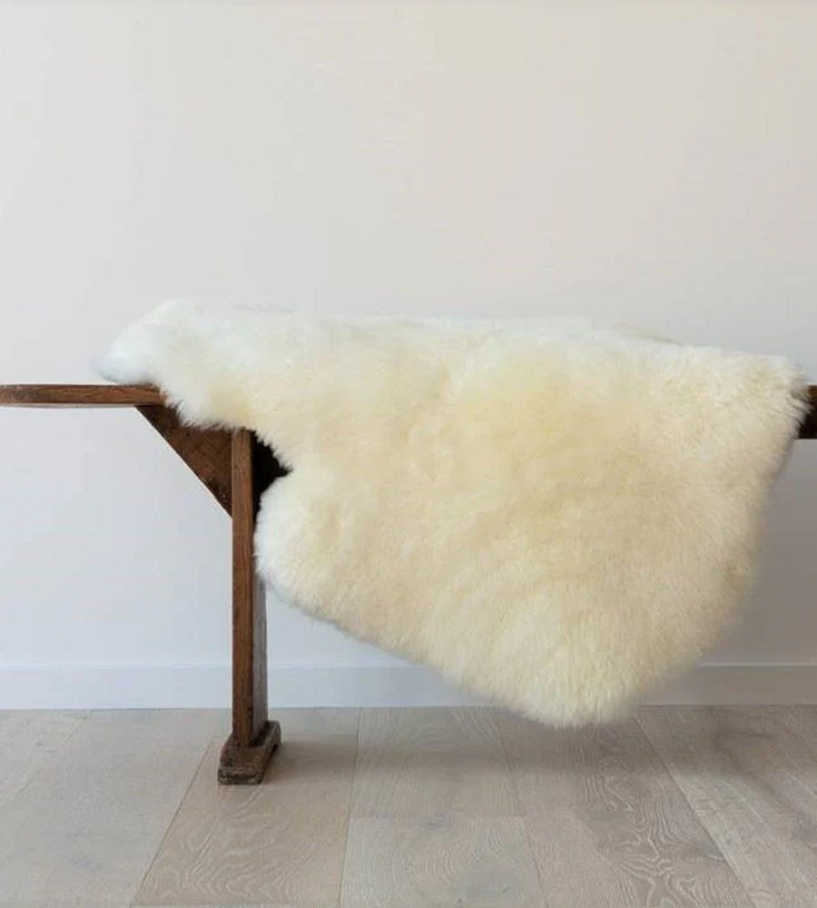 Classic New Zealand | Single Sheepskin | Long Wool | White XL
