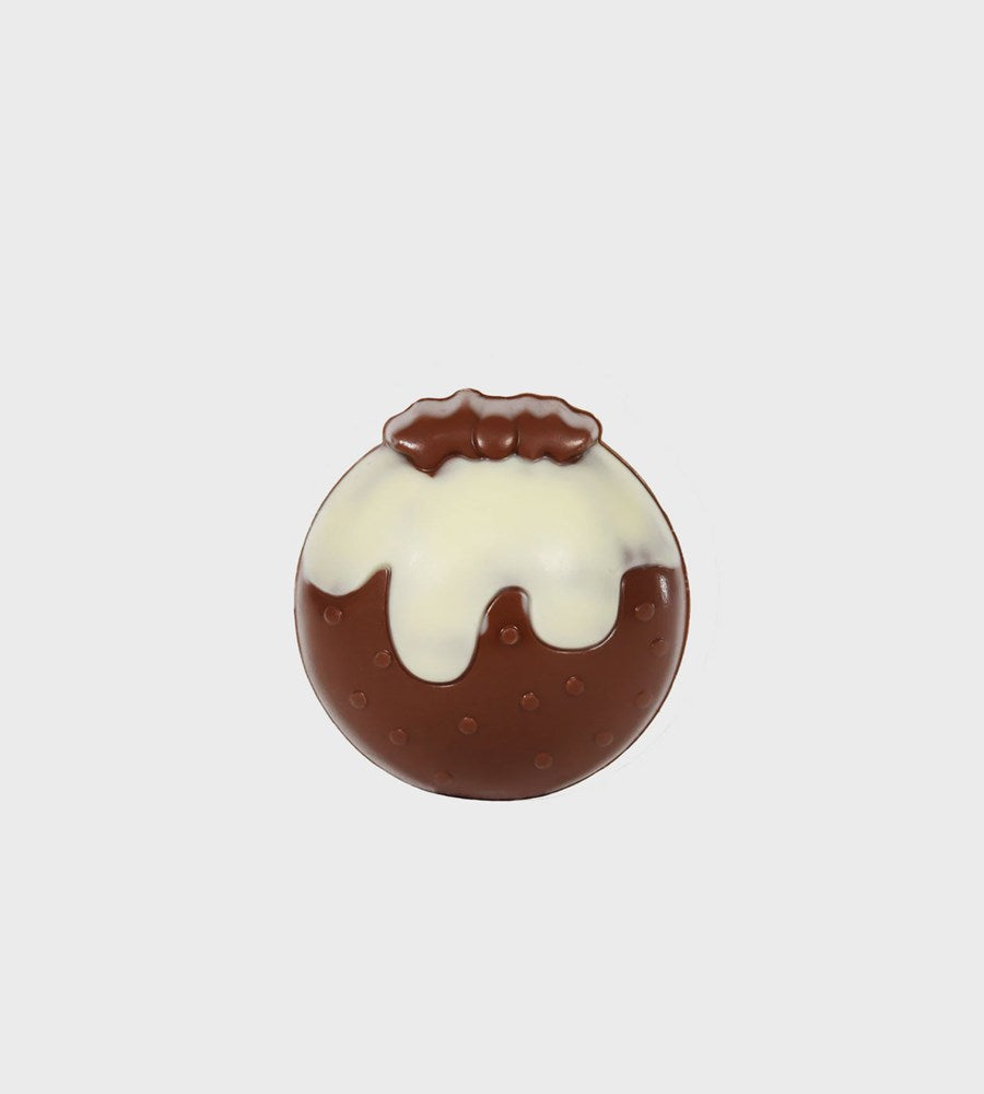 Cocoba Christmas Pudding Hot Chocolate Bombe with Mini Marshmellows