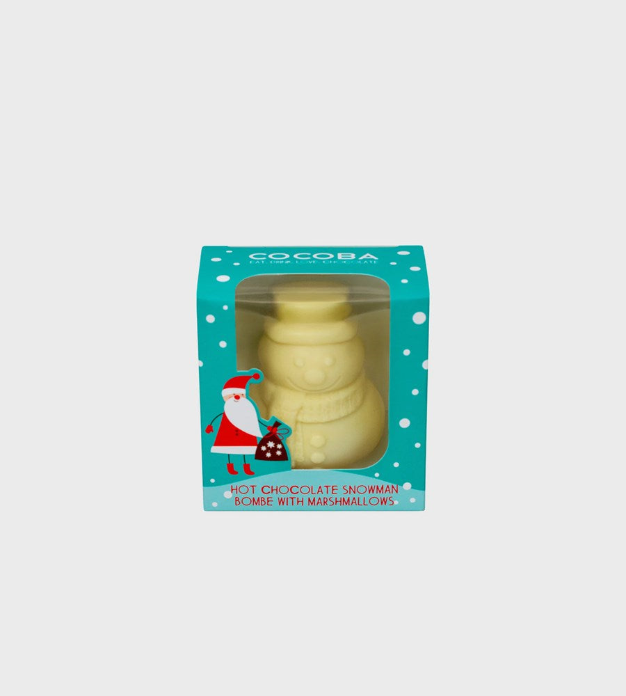 Cocoba Christmas Snowman Hot Chocolate Bomb with Mini Marshmellows