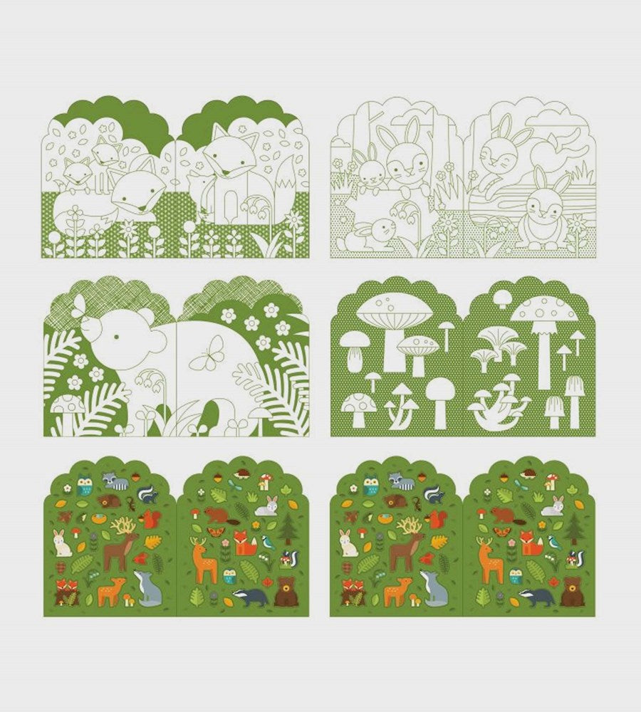 Colouring Book With Sticker | Woodland Animals
