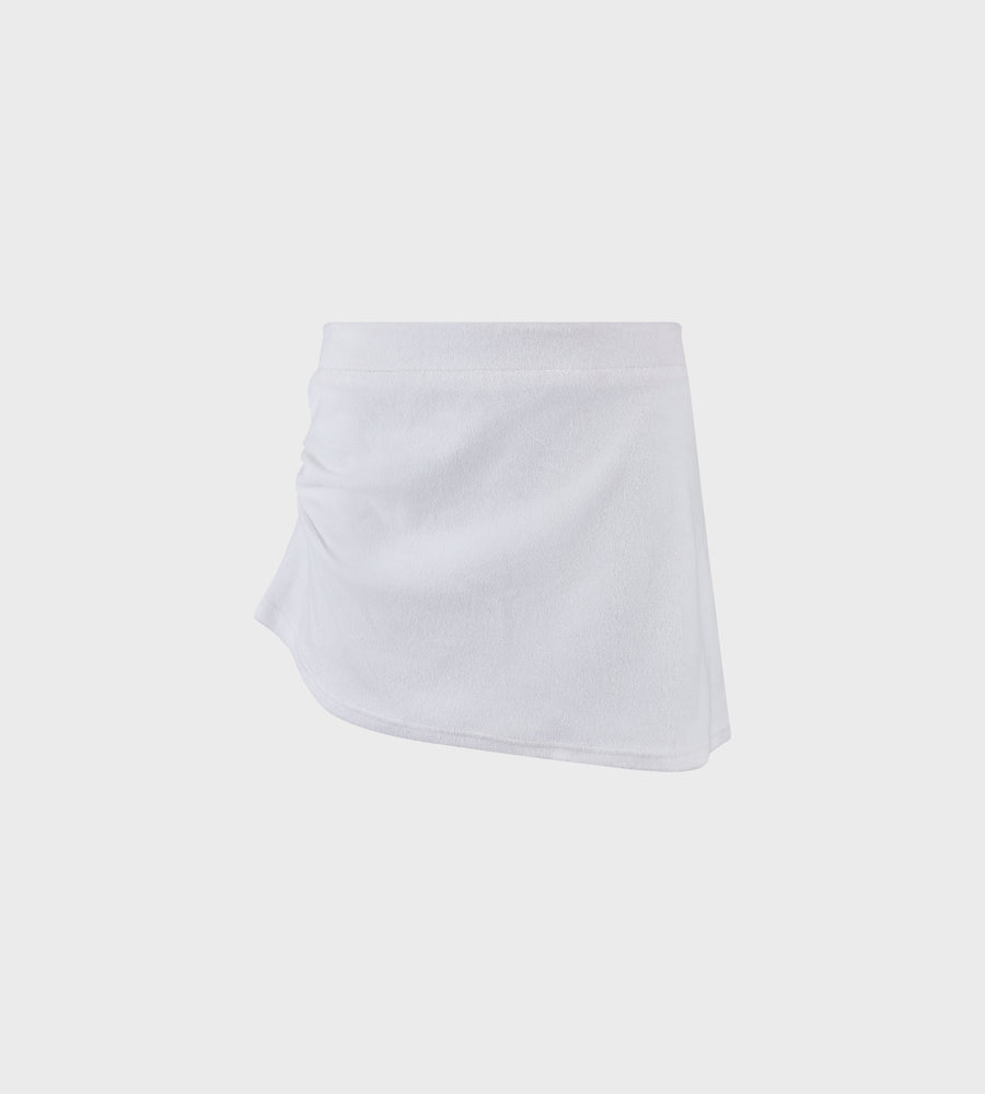 Commonplace I Terry Skirt I White