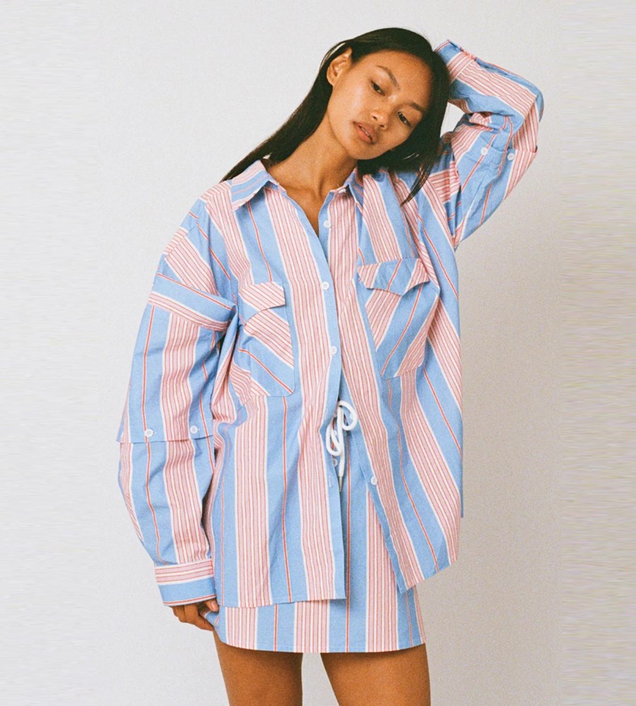 Commonplace | Eastern Shirt | Baby Blue/Pink