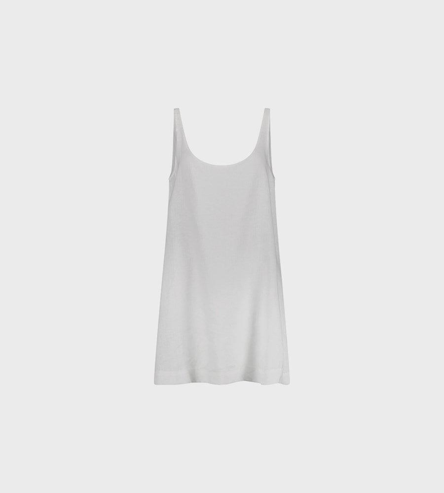 White dress on a light grey background