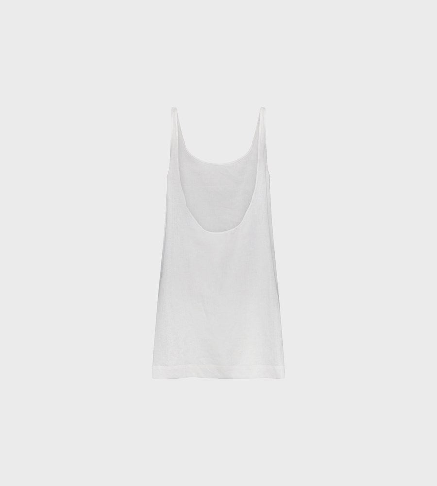White dress on a light grey background