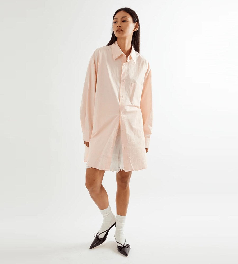 Commonplace | Peachy Oversized Shirt | Baby Pink