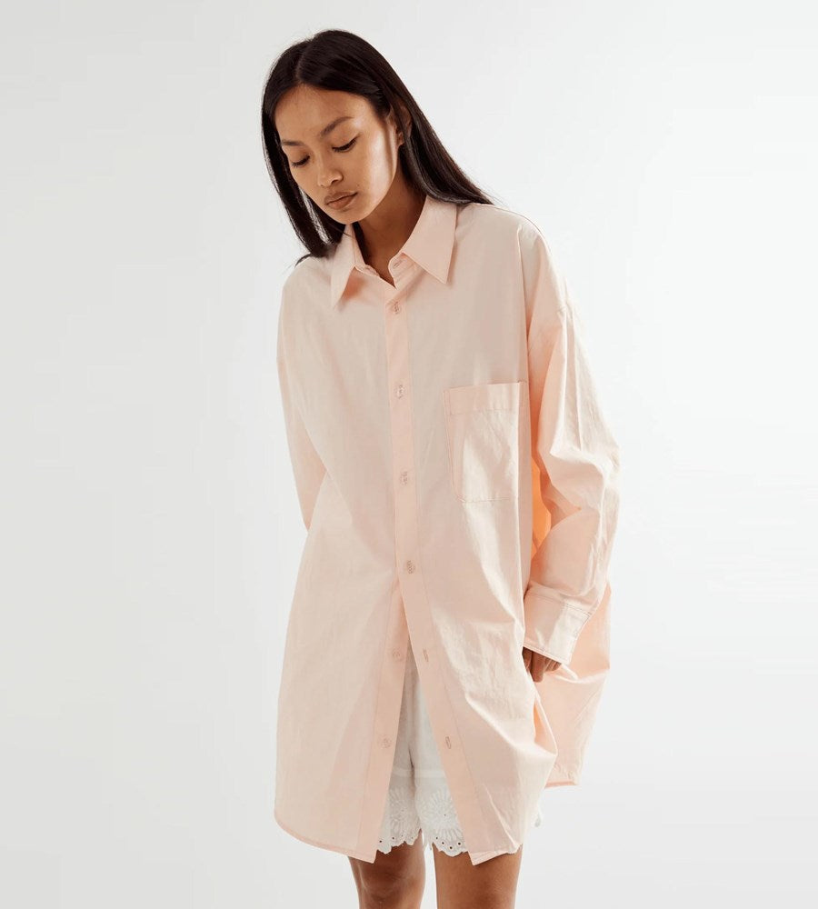 Commonplace | Peachy Oversized Shirt | Baby Pink