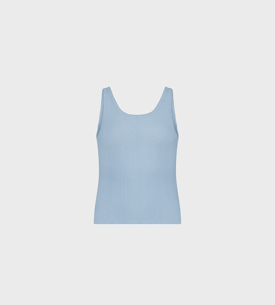 Light blue tank top on a light gray background