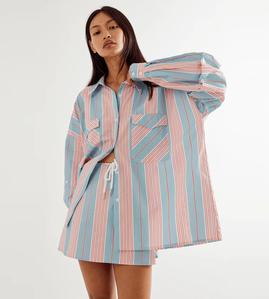 Commonplace | Eastern Shirt | Baby Blue/Pink