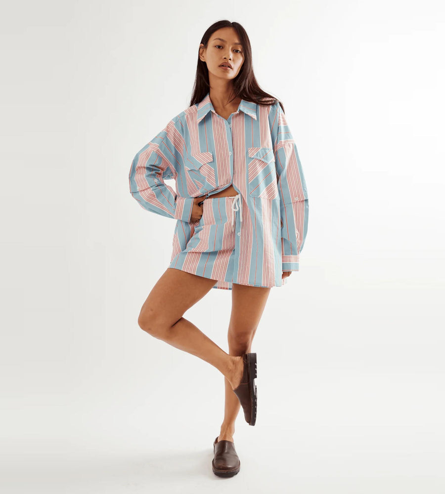 Commonplace | Eastern Shirt | Baby Blue/Pink