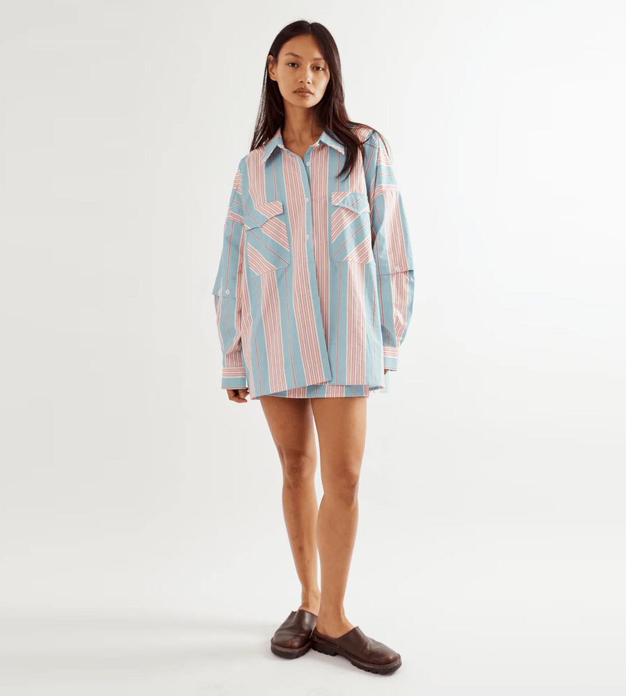 Commonplace | Eastern Shirt | Baby Blue/Pink