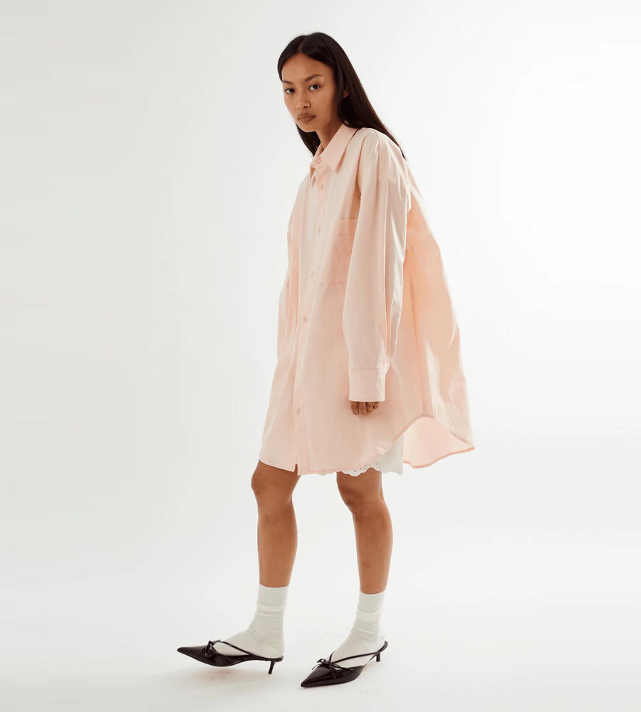 Commonplace | Peachy Oversized Shirt | Baby Pink