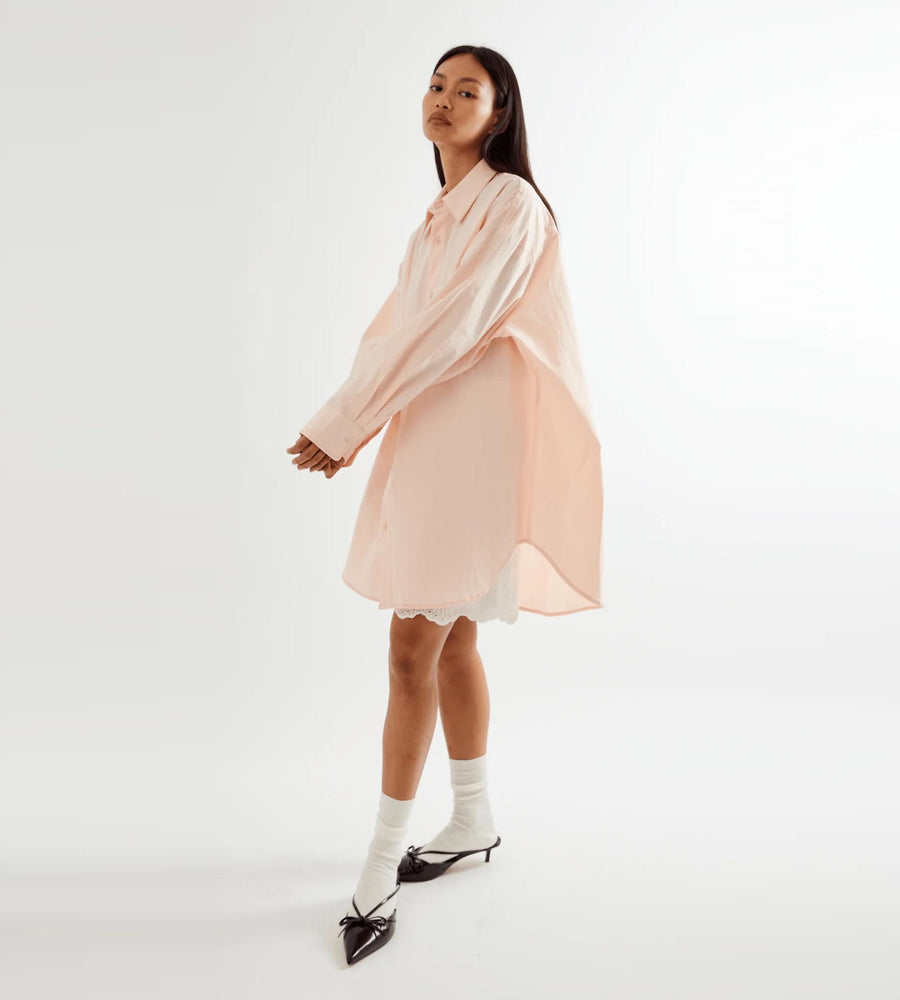 Commonplace | Peachy Oversized Shirt | Baby Pink