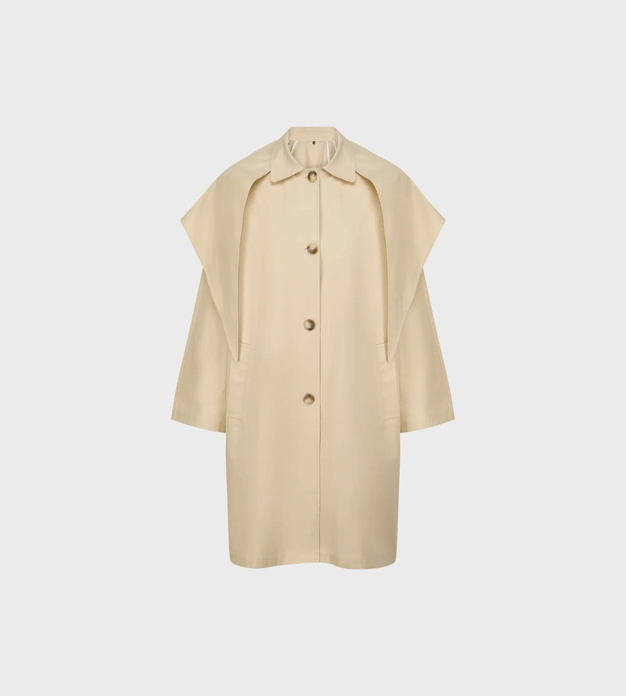 Commonplace | Summer Trench w/ Detachable Scarf | Tan