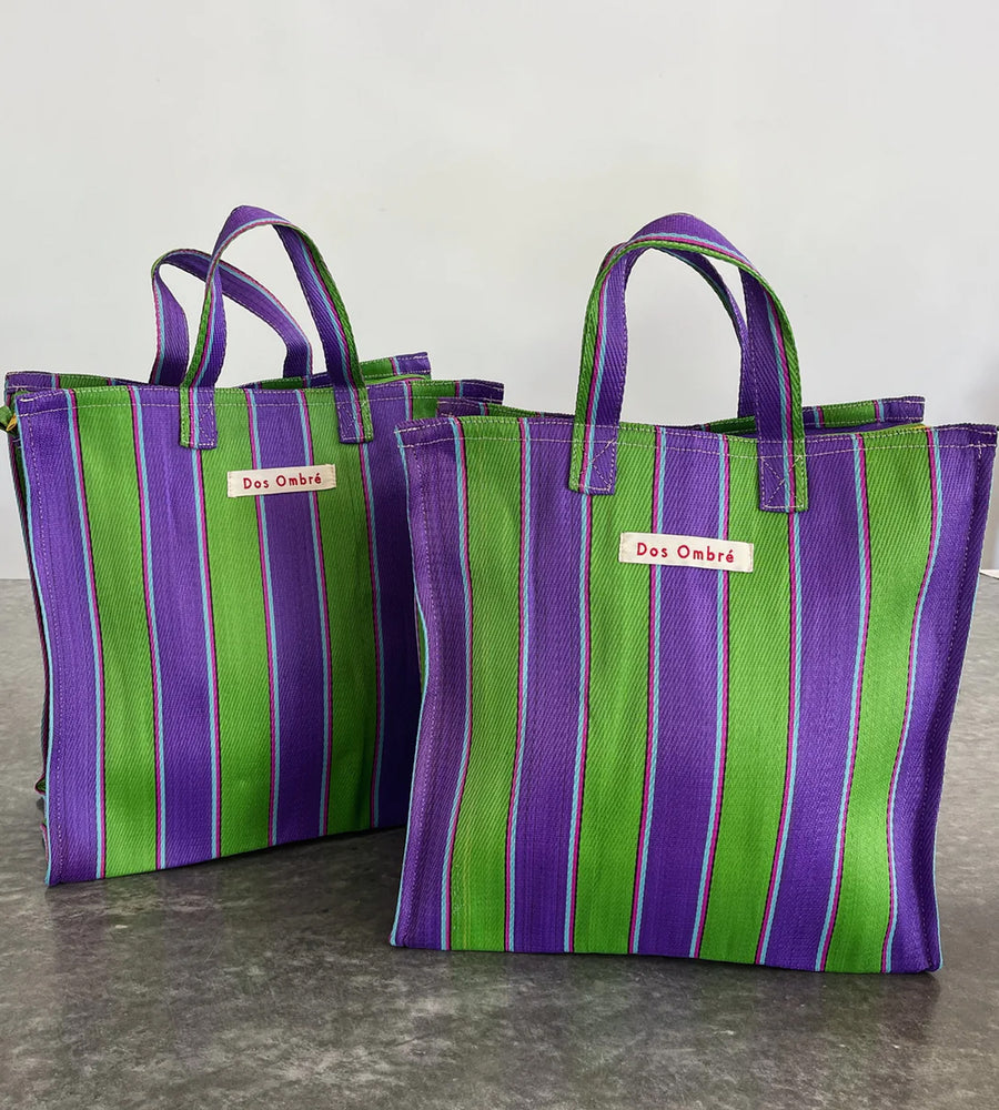 Dos Ombre Bengali Bag | Purple Green Stripe