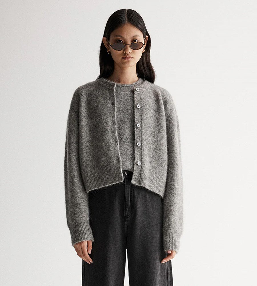 Elka Collective | Abigail Knit Cardigan | Grey Marle