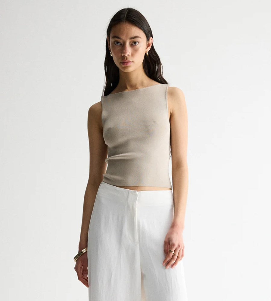 Elka Collective I Anouk Knit Top I Champagne