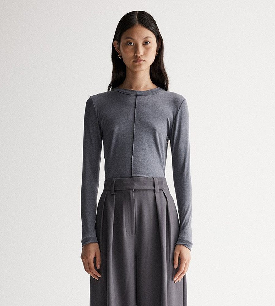 Elka Collective | Elise Top | Charcoal Marle