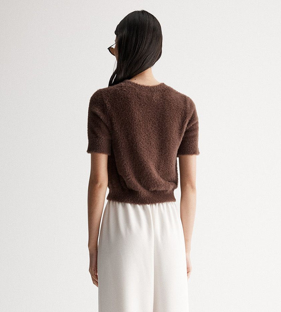 Elka Collective | Mochi Knit Tee | Chocolate