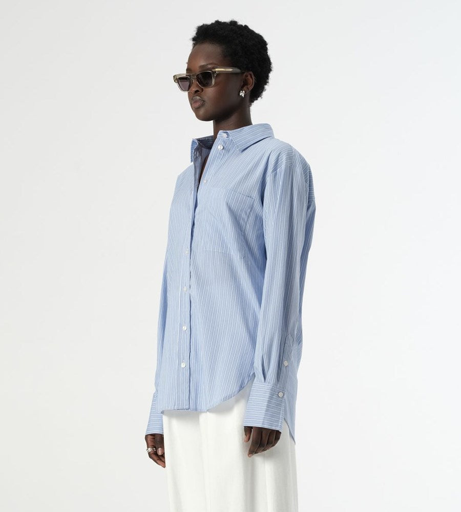 Elka Collective Poppy Shirt | Blue Stripe