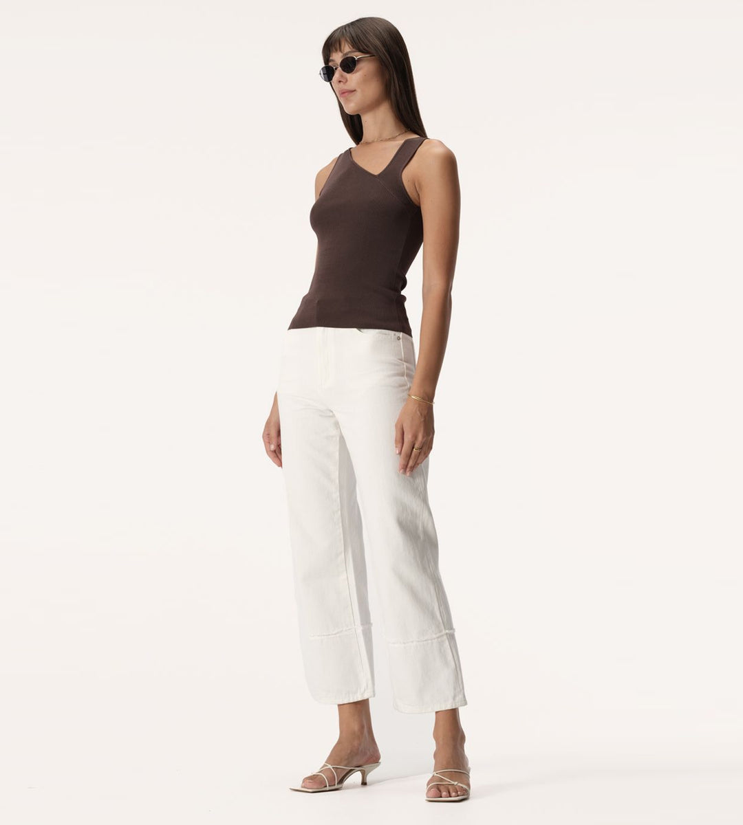Elka Collective | Roth Knit Top | Dark Taupe