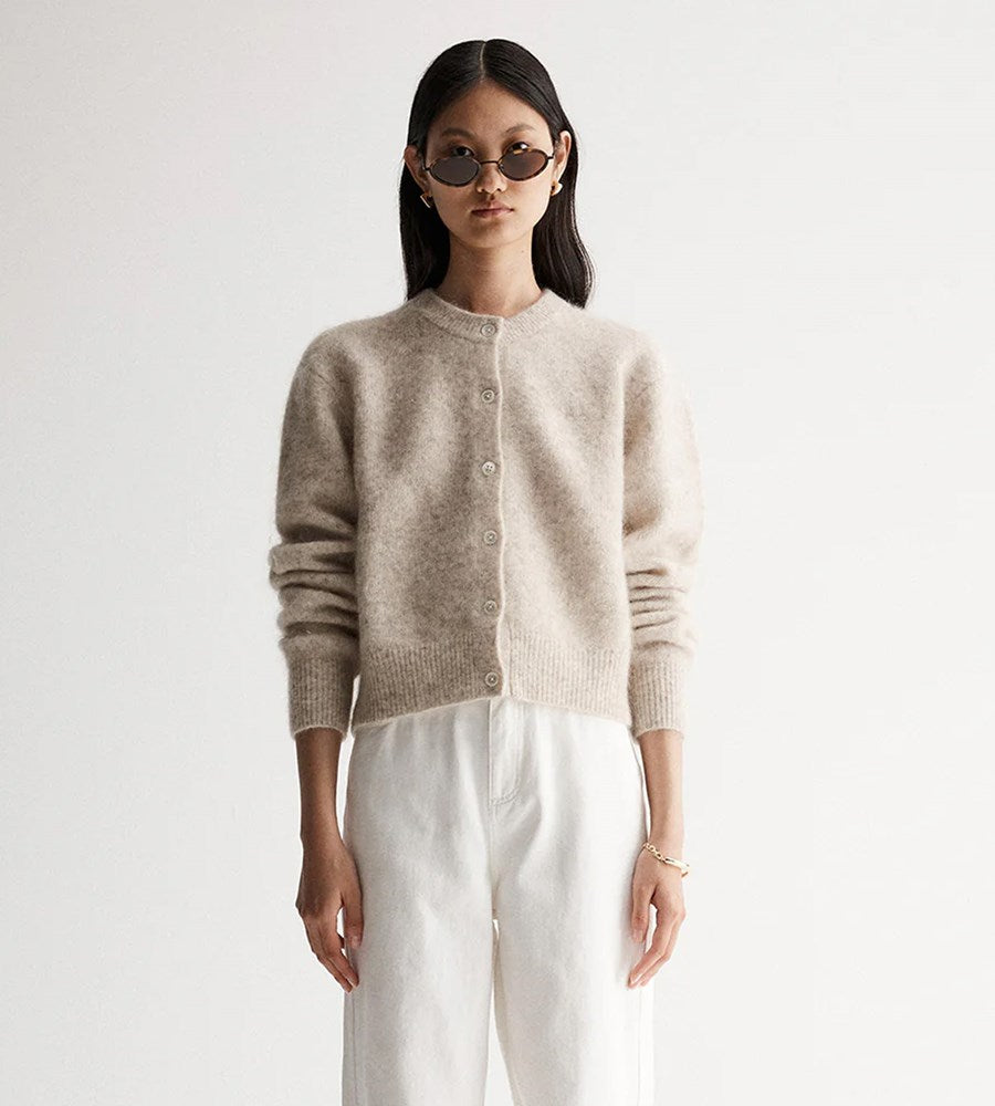Elka Collective | Abigail Knit Cardigan | White Marle