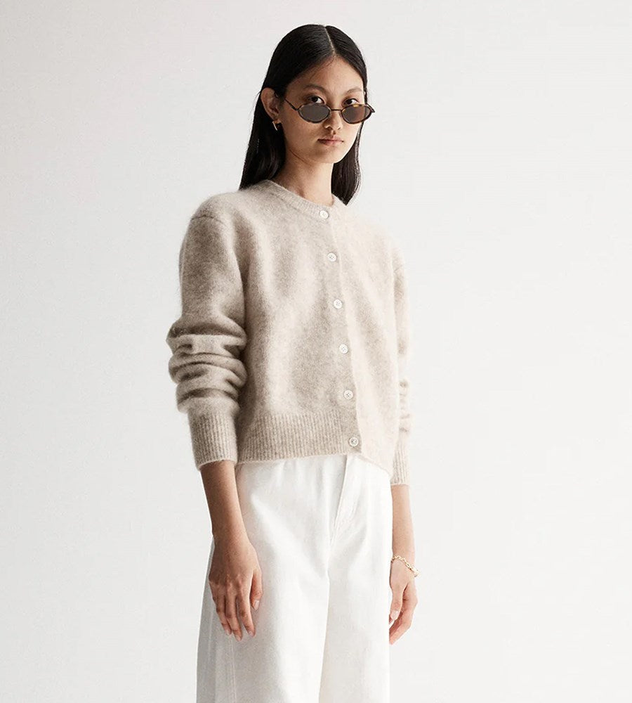 Elka Collective | Abigail Knit Cardigan | White Marle