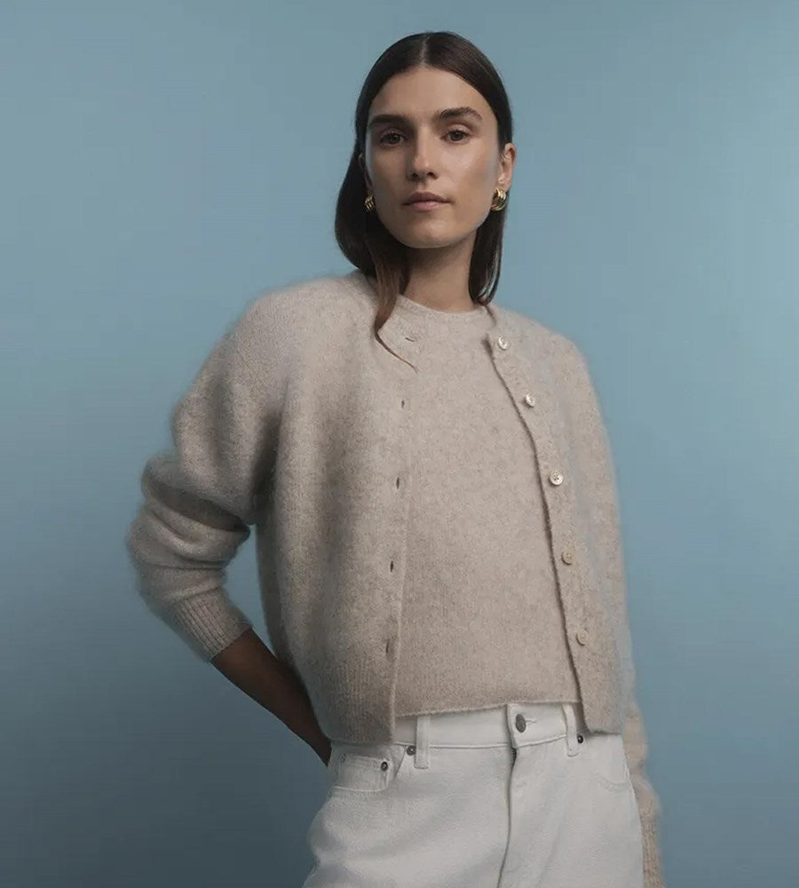 Elka Collective | Abigail Knit Cardigan | White Marle