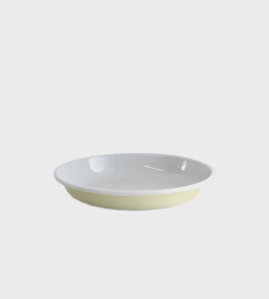 Enamelware | Shallow Pasta Plate | Butter 24cm