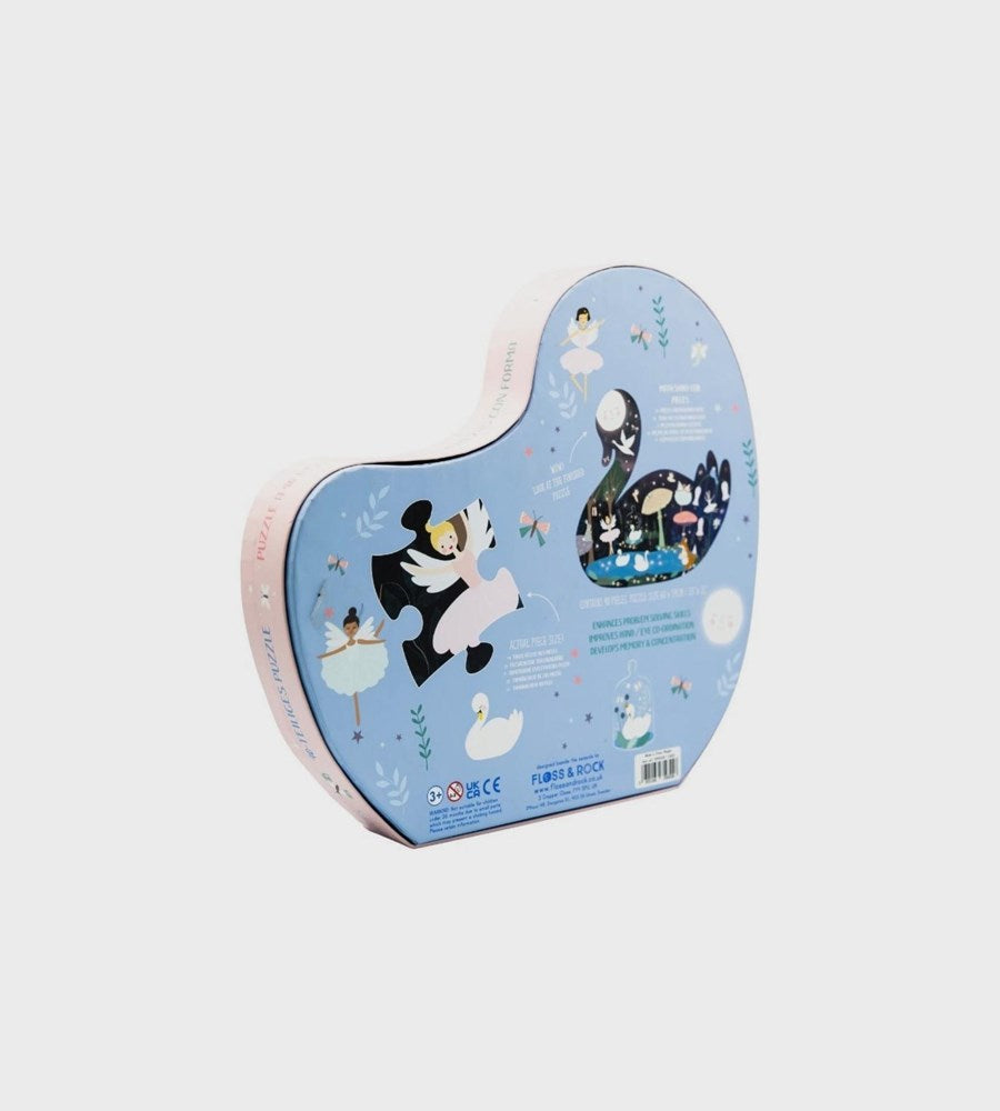 Enchanted | 40 Piece Swan Shaped Puzzle in Shaped Box