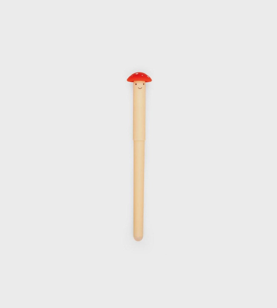 Wooden skewer with a red top on a white background