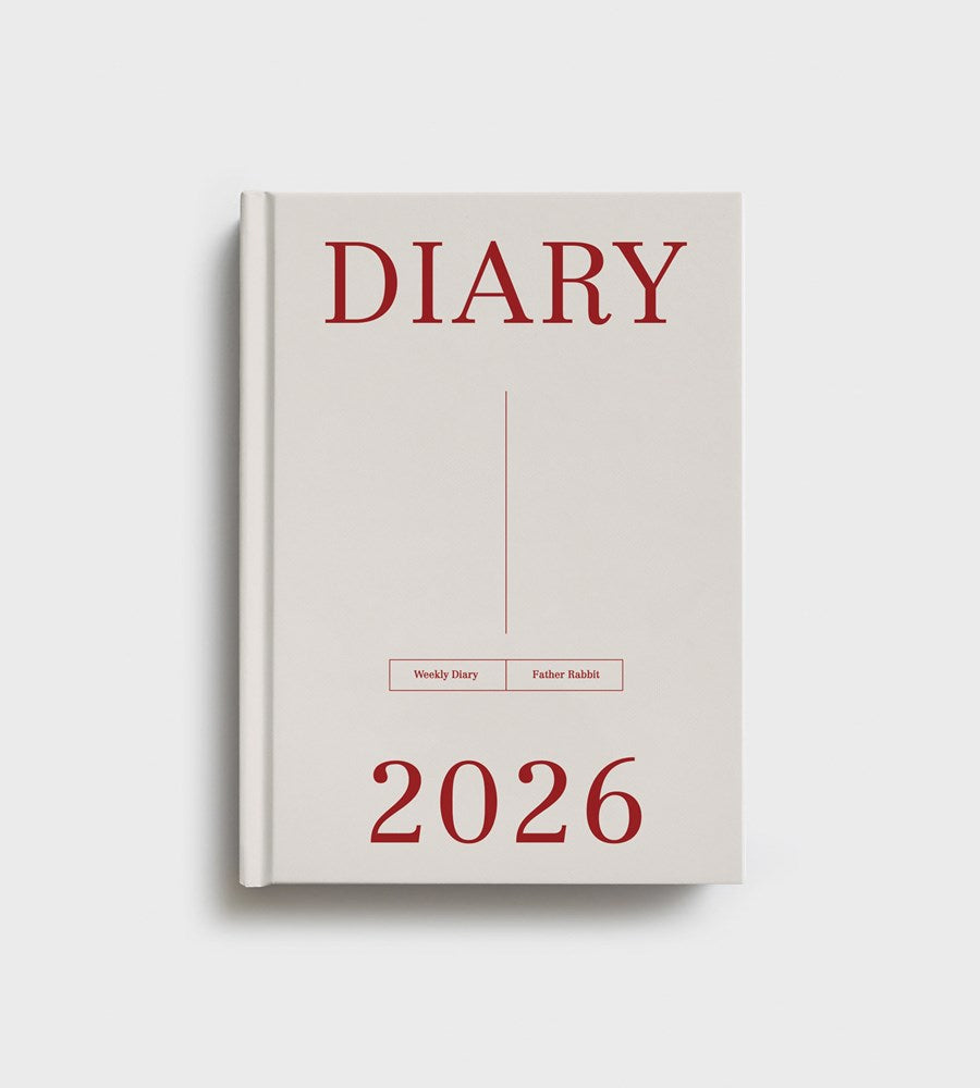Diary with '2026' on a light gray background