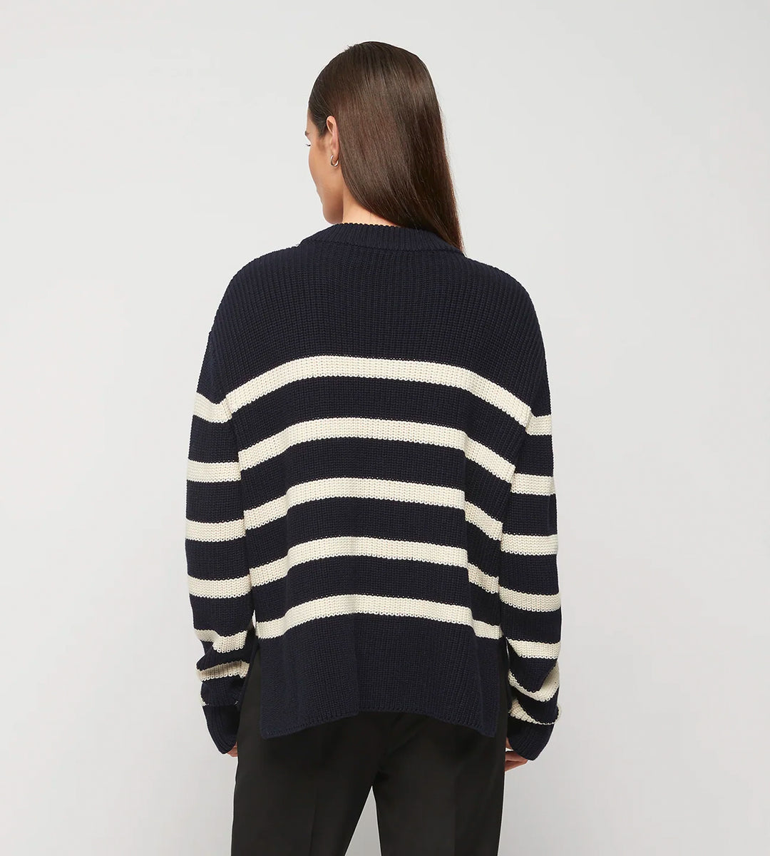 Friend Of Audrey | Cotton Striped Knit | Navy Stripe