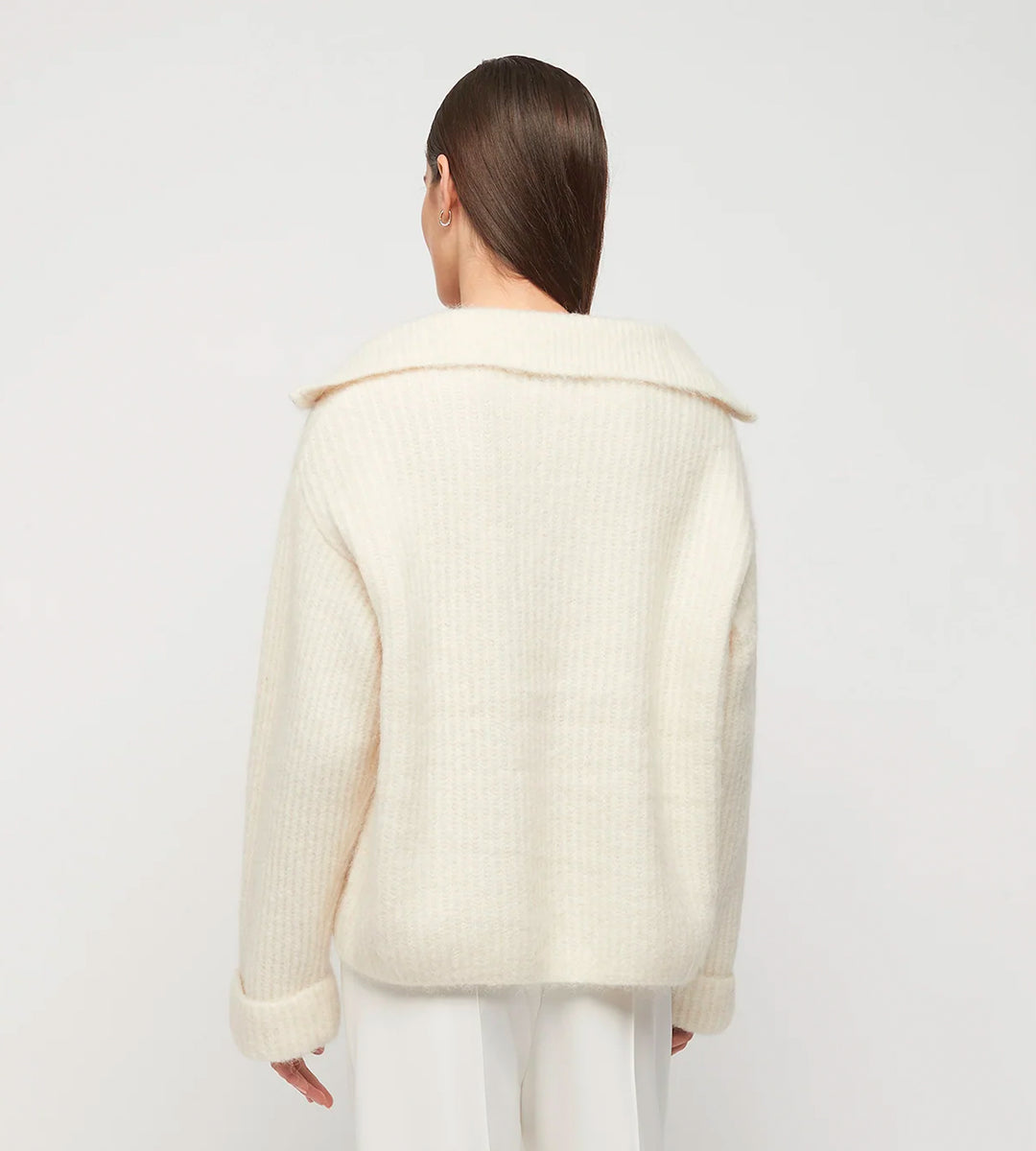 Friend Of Audrey | Dawson Alpaca Wool Pullover | Winter White