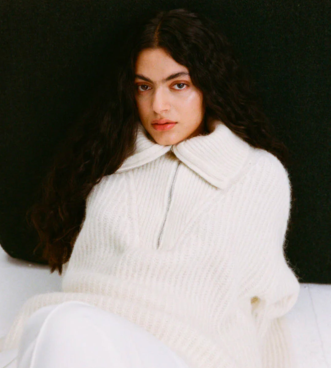 Friend Of Audrey | Dawson Alpaca Wool Pullover | Winter White