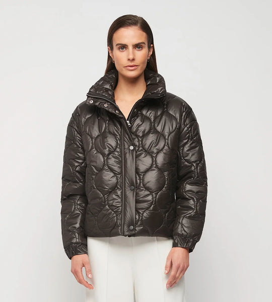 Friend of Audrey Maxwell Quilted Bomber - Black