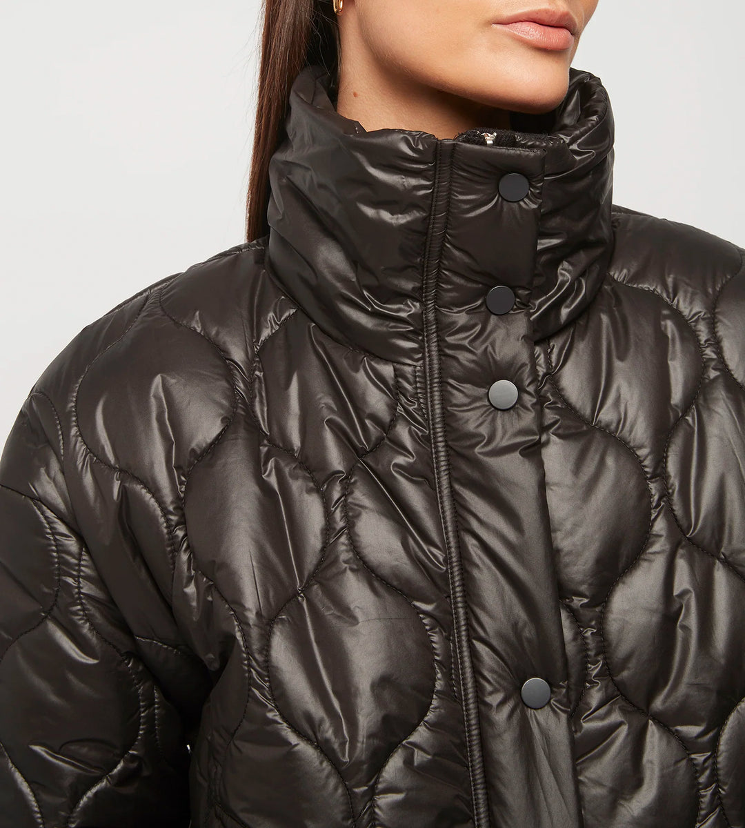 Friend Of Audrey | Maxwell Quilted Bomber Jacket | Black